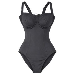 TA3 Lifty Sculpting One Piece Swimsuit Built In Lift Tummy Control Black M NWT